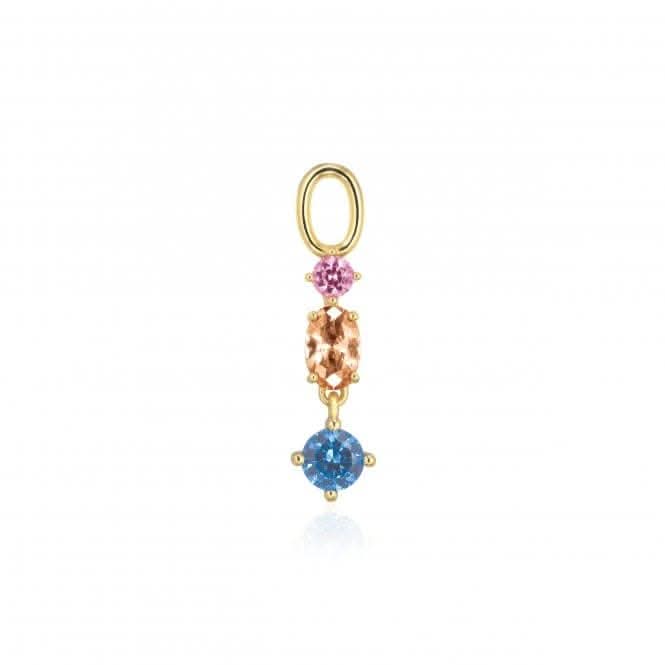 Multicoloured Zirconia Pendolo Tre Earring Charm SJ - CH2374 - XCZ - YGSif JakobsSJ - CH2374 - XCZ - YG