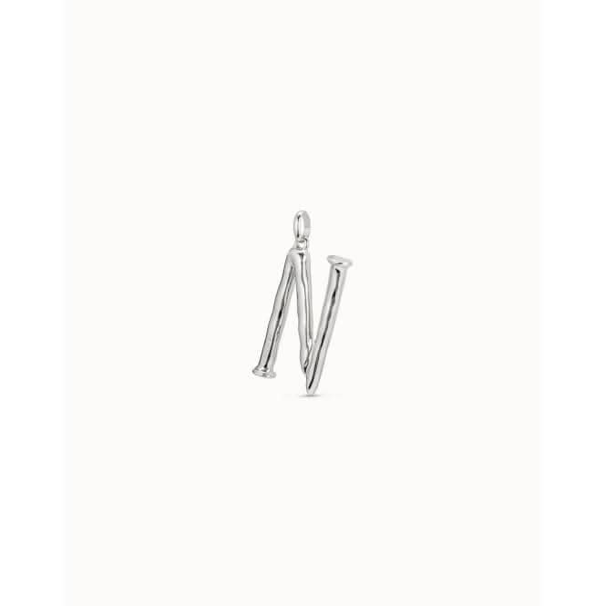 Gimme A Letter N Large Silver Metal Charm CHA0014MTL0000U