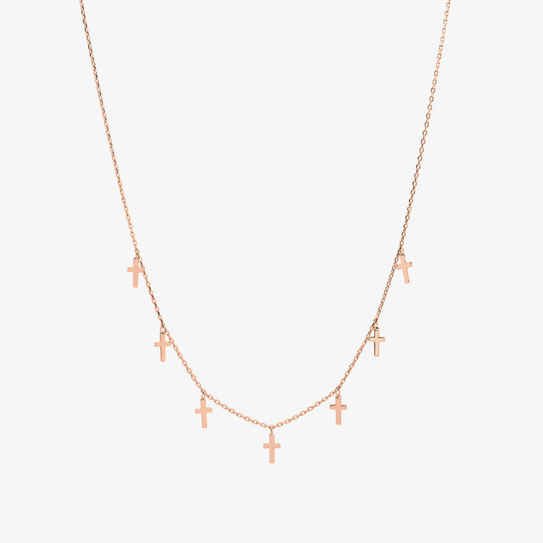 Cross charm necklace-6