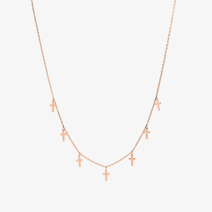 Cross charm necklace-6