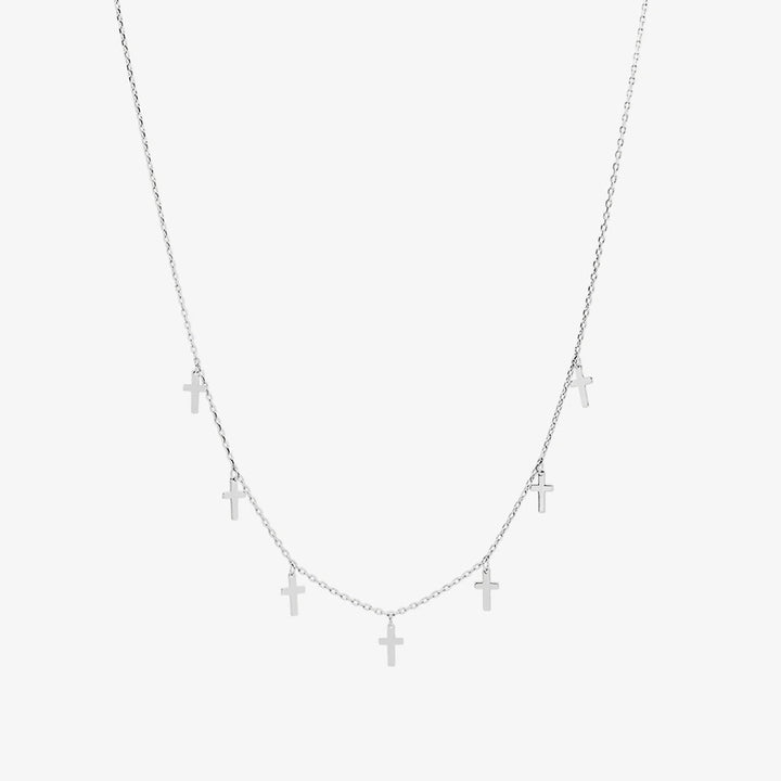 Cross charm necklace-5