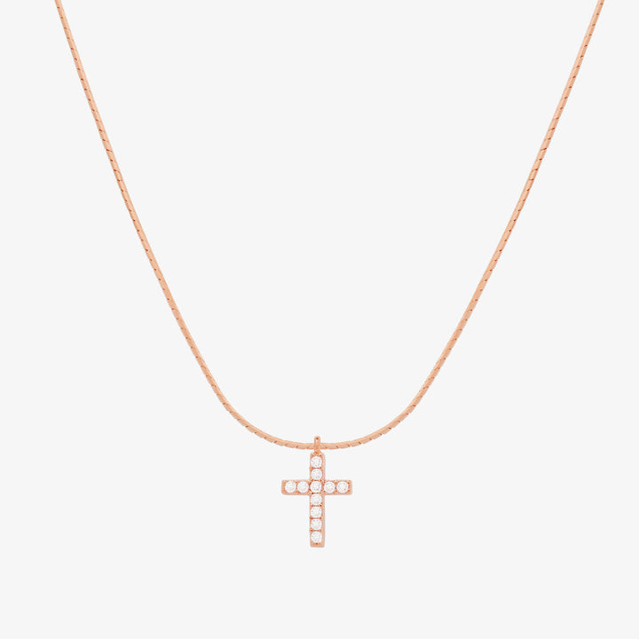 Cross pendant silk necklace-6