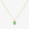 Gemstone oval pendant necklace-0