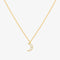 Cubic crescent moon pendant necklace-0