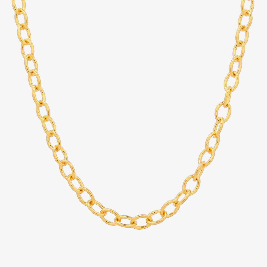 Medium oval chain necklace-0