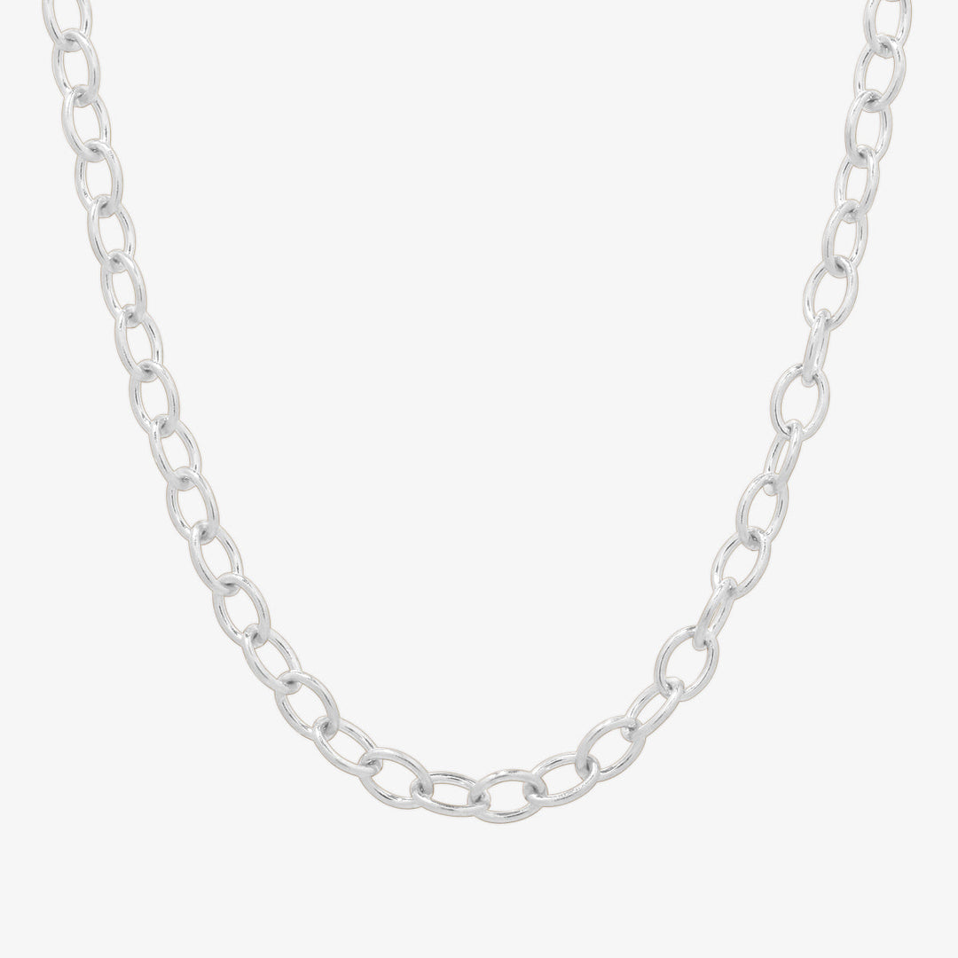 Medium oval chain necklace-5