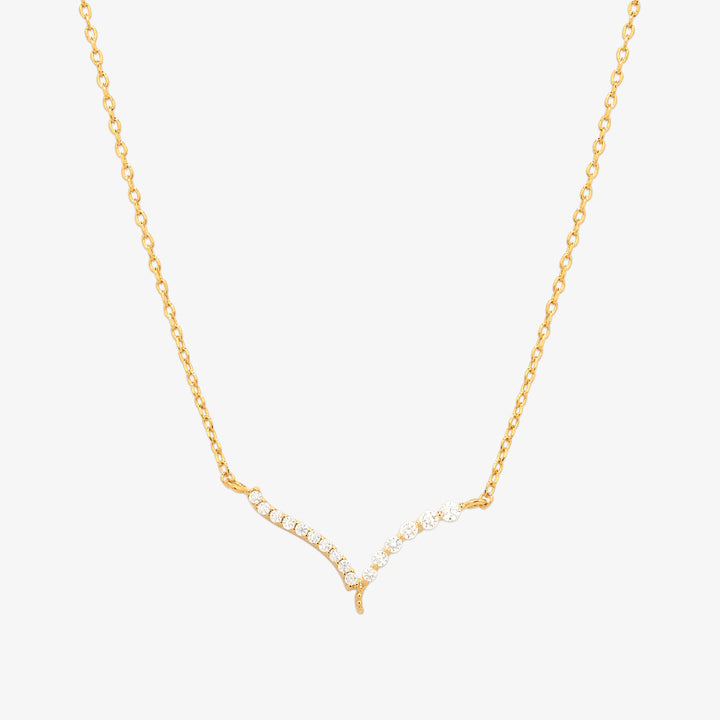 V-shape cubic necklace-0