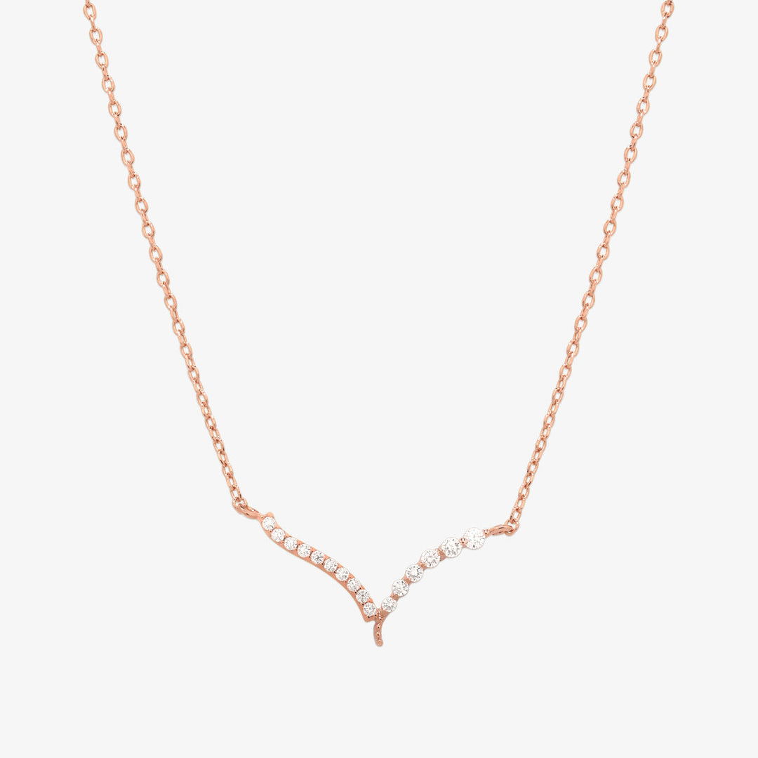 V-shape cubic necklace-5