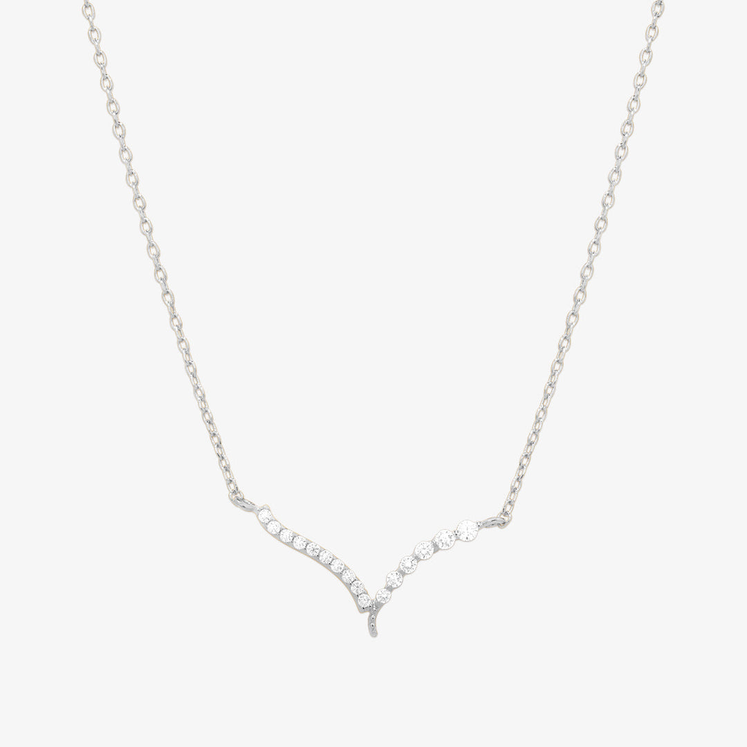 V-shape cubic necklace-4