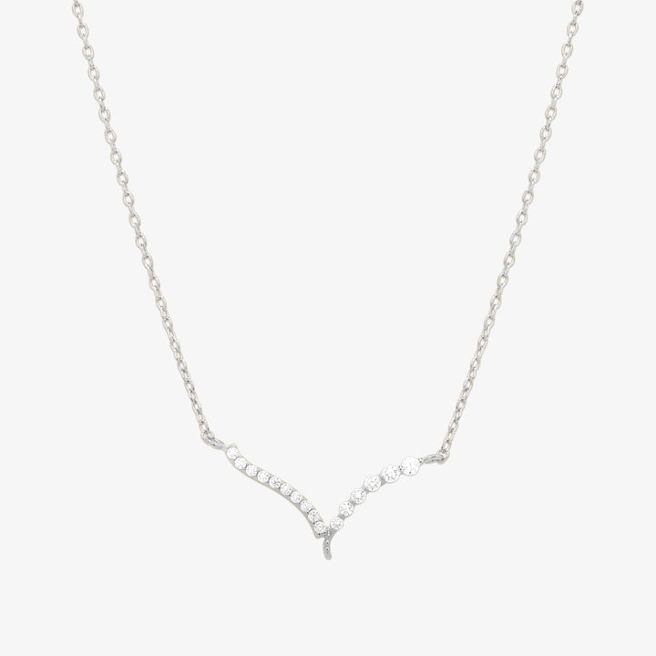 V-shape cubic necklace-4