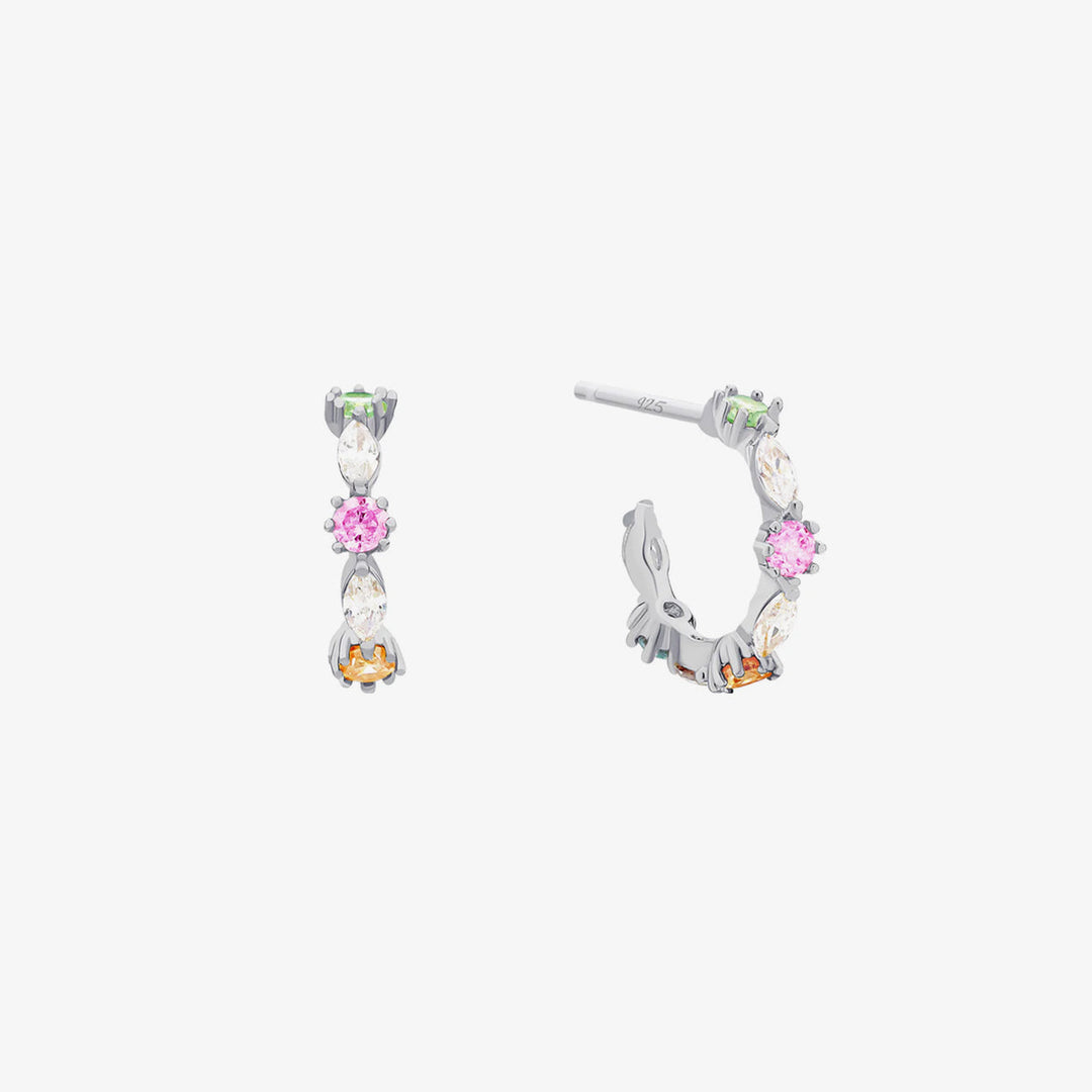 Pastel semi-hoop earrings-5