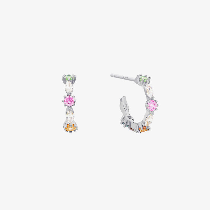 Pastel semi-hoop earrings-5