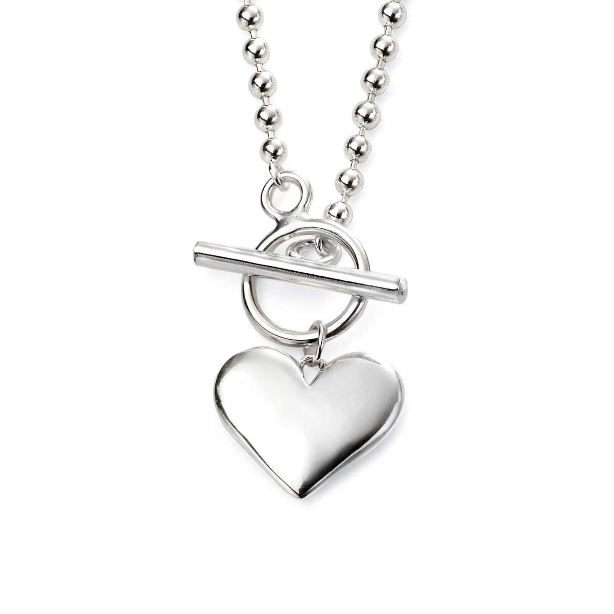 Beginnings Sterling Silver Heart Ball Chain Necklaces N4221BeginningsN4221
