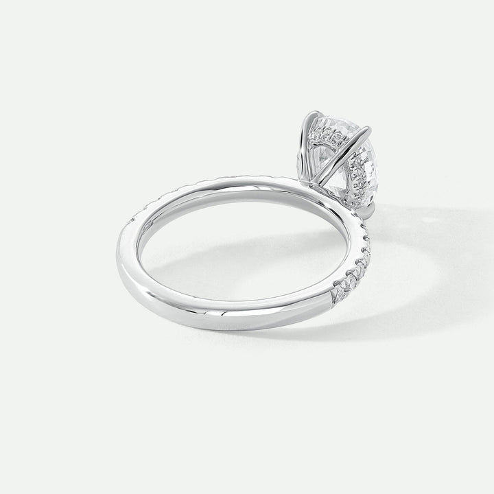 Naomi | Platinum 2.30ct tw Oval Lab Grown Diamond Ring Hidden HaloCreated BrillianceBA0073963 - N