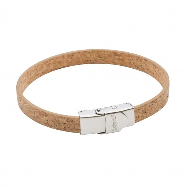 Natural Cork Stainless Steel Clasp Bracelet B5373Fred BennettB5373