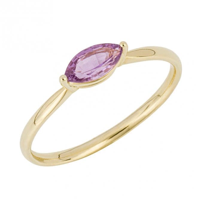 Navette Cut Purple Sapphire 9ct Yellow Gold Ring GR623MElements GoldGR623M 52