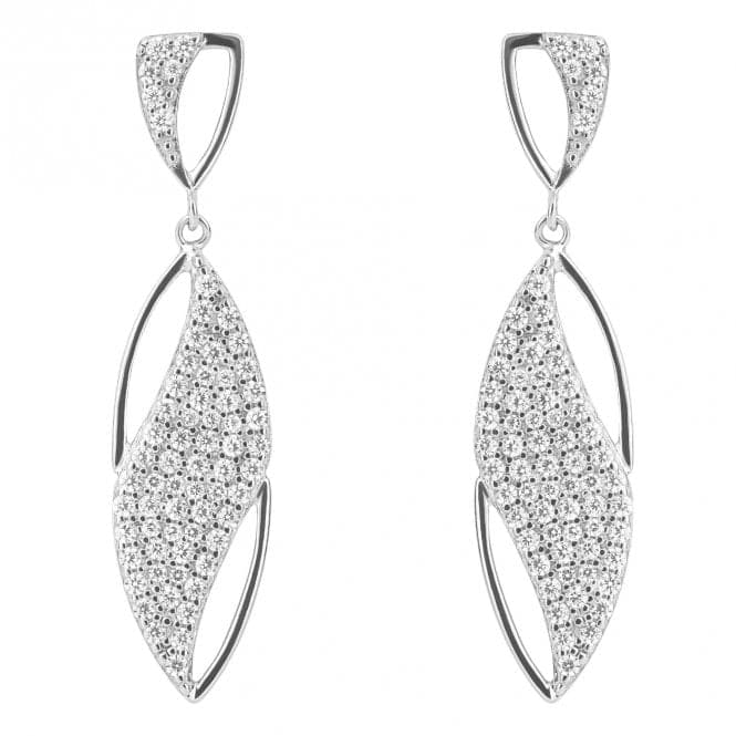 Navette Pave Zirconia Wave Drop Earrings E6217CFiorelli SilverE6217C