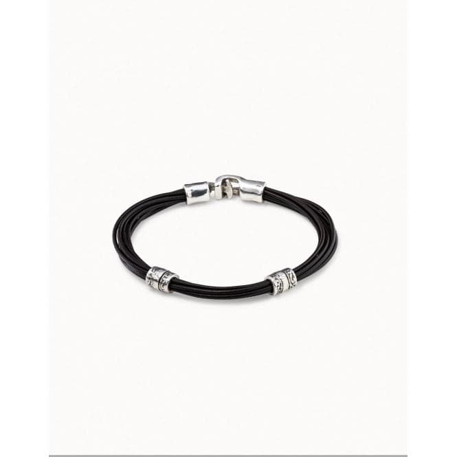 Nemo Silver Leather BraceletUNOde50PUL0551MRH