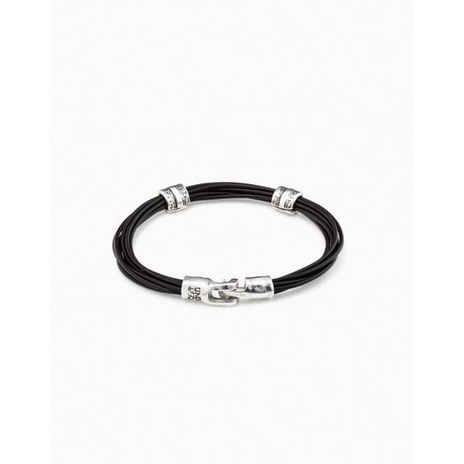 Nemo Silver Leather BraceletUNOde50PUL0551MRH