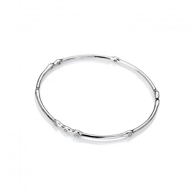 Nettare Stainless steel Silver Plated Bangle EB076EmozioniEB076