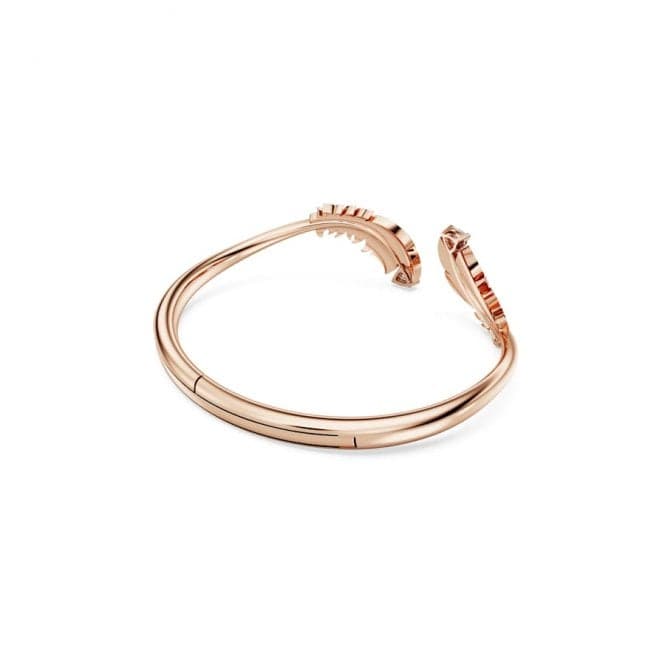 Nice White Rose Gold - tone Plated Feather BangleSwarovski5663477 L