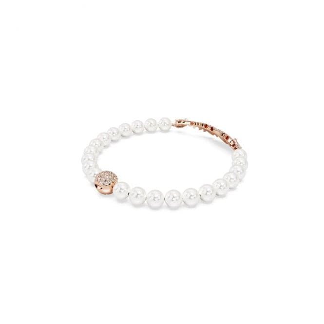 Nice White Rose Gold - tone Plated Feather BraceletSwarovski5663481 L