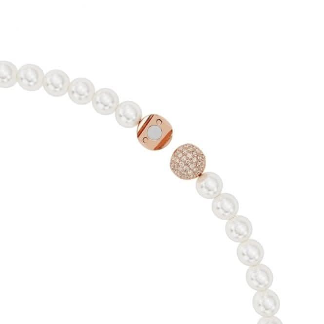 Nice White Rose Gold - tone Plated Feather Necklace 5669221Swarovski5669221