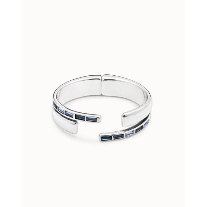 Nightbird Wrap " Blue Faceted Crystal BraceletUNOde50PUL1890AZUMTL0L