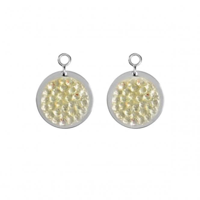 Nikki Lissoni Clear Rock Crystal 14mm Silver Earring Coins EAC2029SNikki LissoniEAC2029S