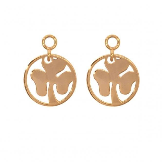 Nikki Lissoni Clover 14mm Gold Plated Earring Coins EAC2015GNikki LissoniEAC2015G