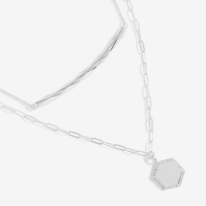 Nova Layer Silver 46cm, 40cm + 5cm Extender Necklace 5389Joma Jewellery5389