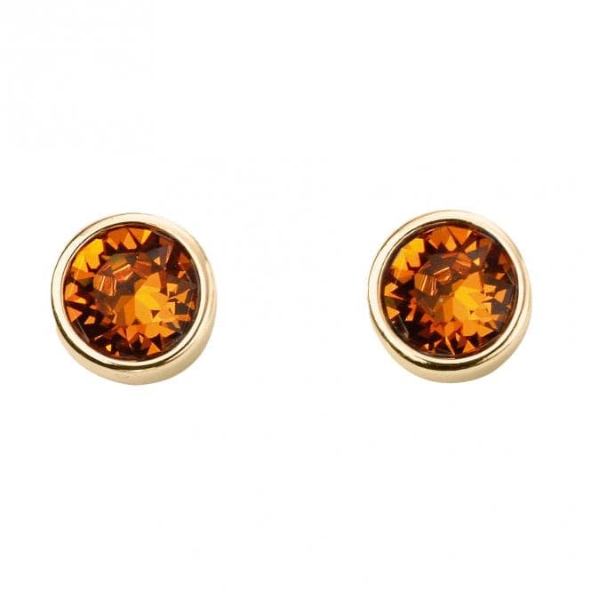 November Yellow Gold Plated Birthstone Earrings with Swarovski Crystal E1547BeginningsE1547