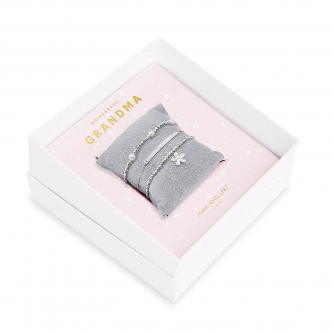 Occasion Gift Box Wonderful Grandma Silver 17.5cm Stretch Bracelet 4282Joma Jewellery4282