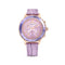Octea Lux Chrono Leather Strap Purple Rose Gold - tone Finish Watch 5632263Swarovski5632263