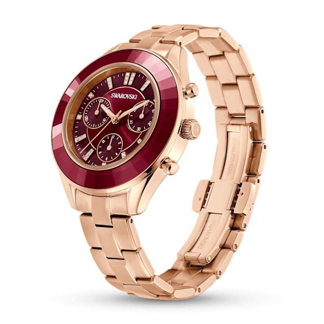 Octea Lux Sport Metal Red Rose Gold-tone Finish Watch 5632475