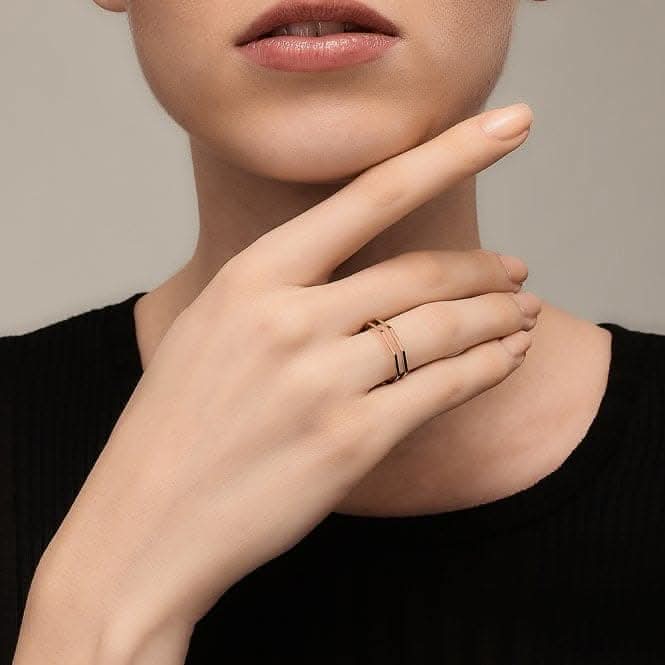 Okto Double Rose Gold M/L Ring OR18RG001MKLASSE14OR18RG001M