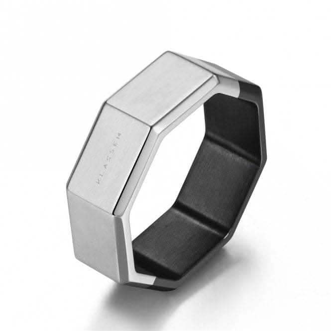 Okto Man Black & Silver Medium Ring JOR19BS005M