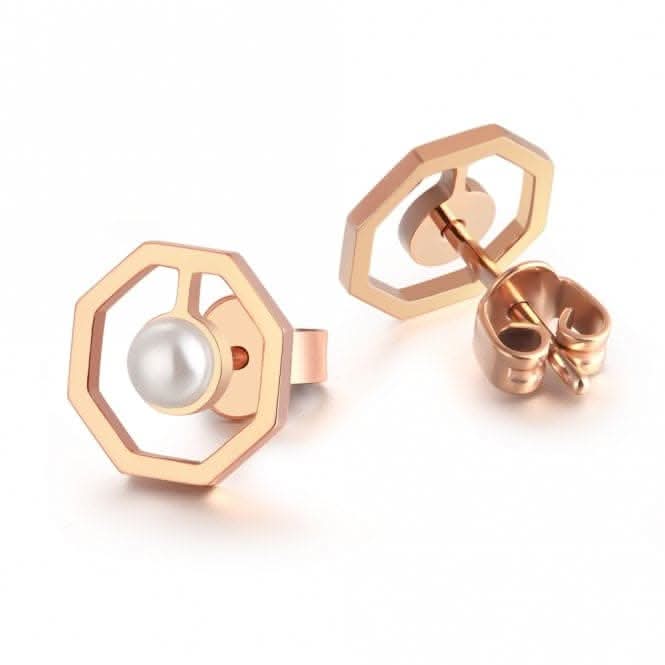 Okto Pearl Rose Gold Stud Earring OE18RW002U