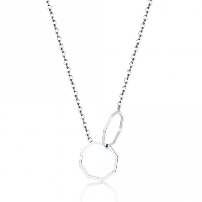 Okto Twin Long Silver Necklace OP18SR001L