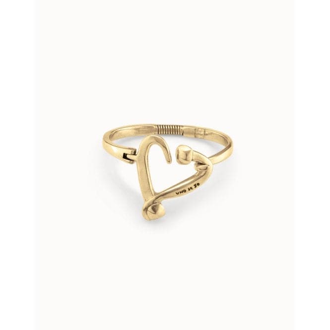 One Love Golden Metal BraceletUNOde50PUL2309ORO0000L