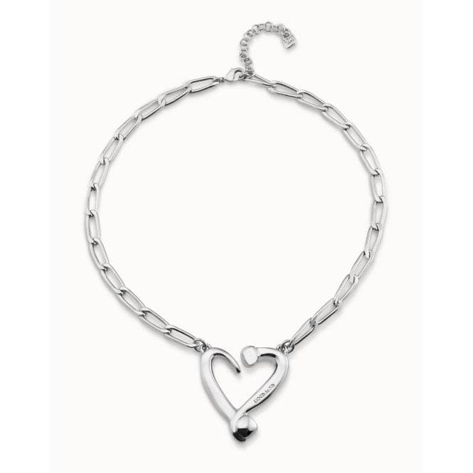 One Love Silver Metal NecklaceUNOde50COL1804MTL0000U