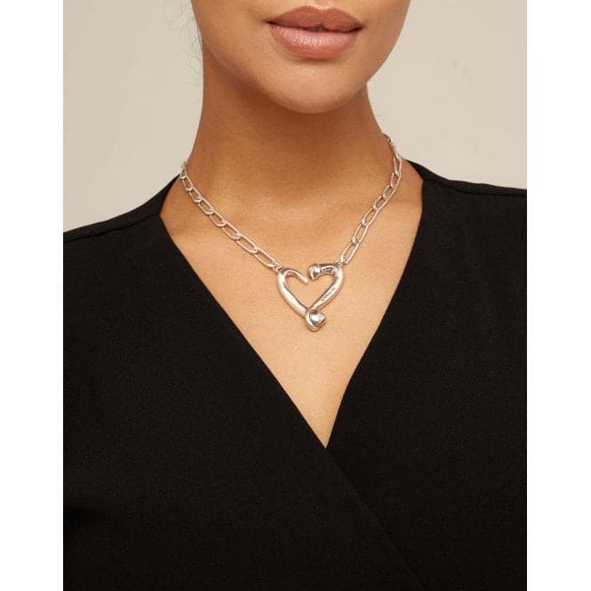 One Love Silver Metal NecklaceUNOde50COL1804MTL0000U