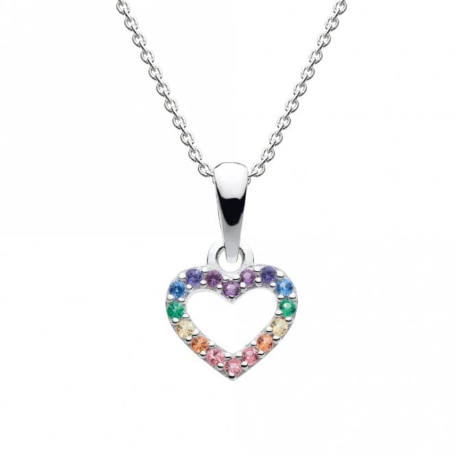 Open Heart Multi Nano Gems Pendant 97811MCZDew97811MCZ