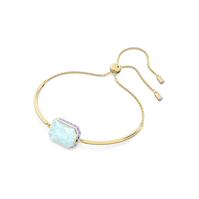 Orbita Octagon Cut Multicolored Gold-tone Plated Bracelet 5640258