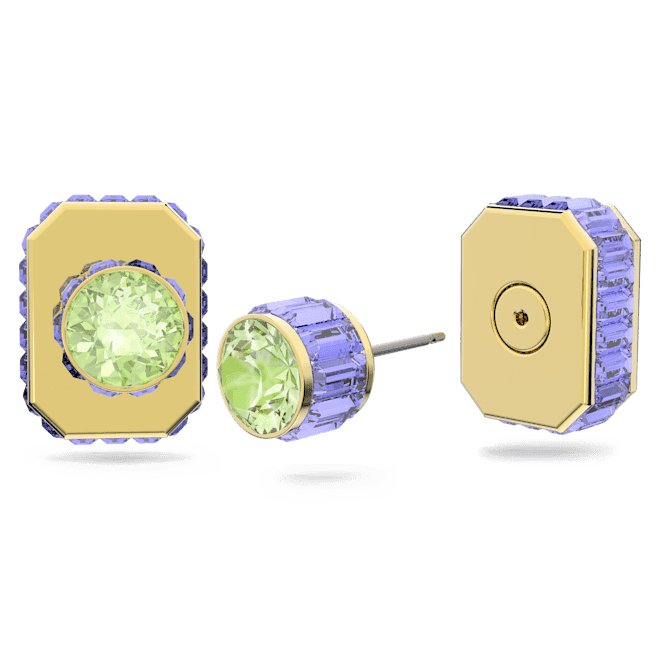 Orbita Stud Octagon Cut Multicolored Gold - tone Plated Earrings 5641406Swarovski5641406