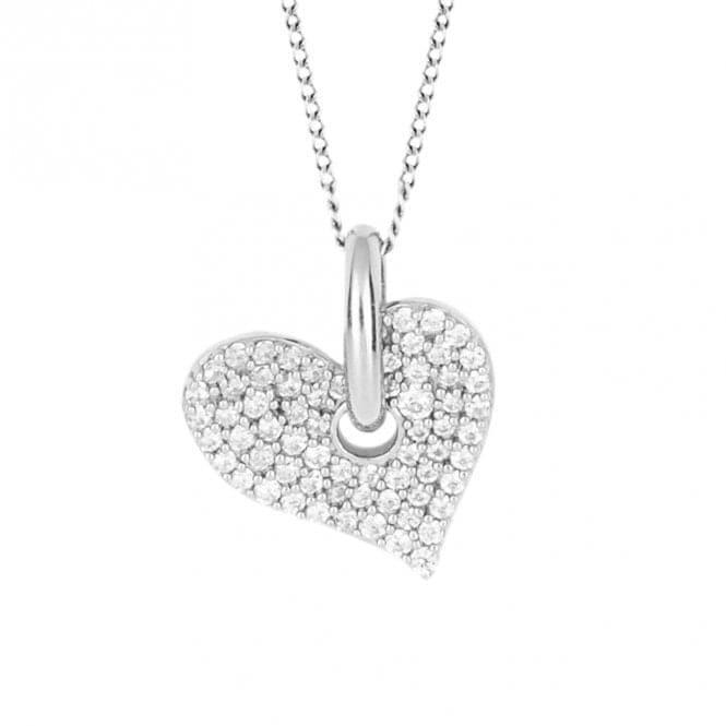 Organic Heart Pave Zirconia Pendant P5206Fiorelli SilverP5206