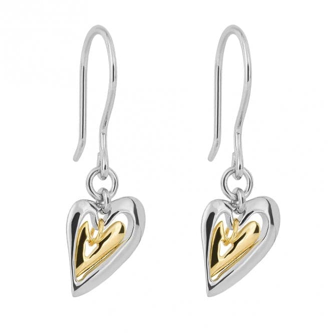 Organic Heart Yellow Gold Plating Earrings E6231Fiorelli SilverE6231