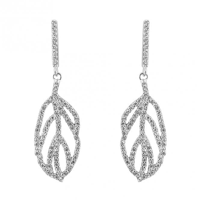 Organic Leaf With Zirconia Earrings E6250CBeginningsE6250C