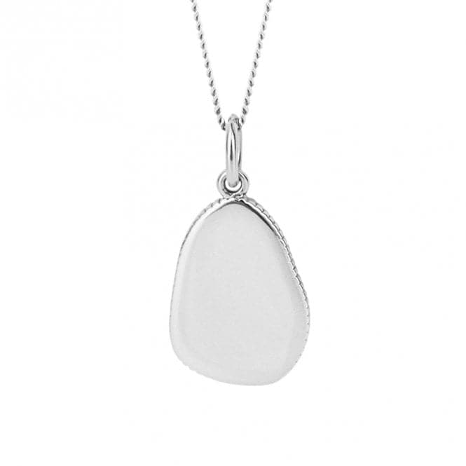 Organic Shaped Tag Textured Edge Pendant P5258Fiorelli SilverP5258