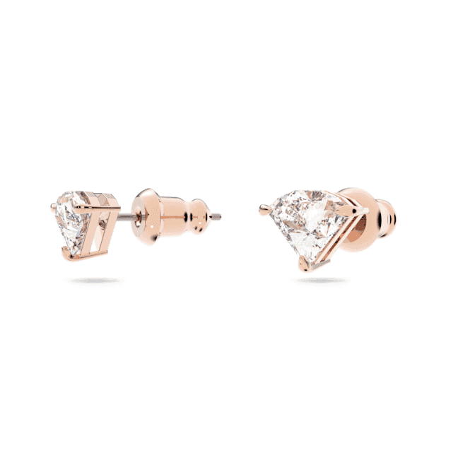 Ortyx Drop Triangle Cut Asymmetric White Rose Gold - tone Plated Earrings 5643729Swarovski5643729